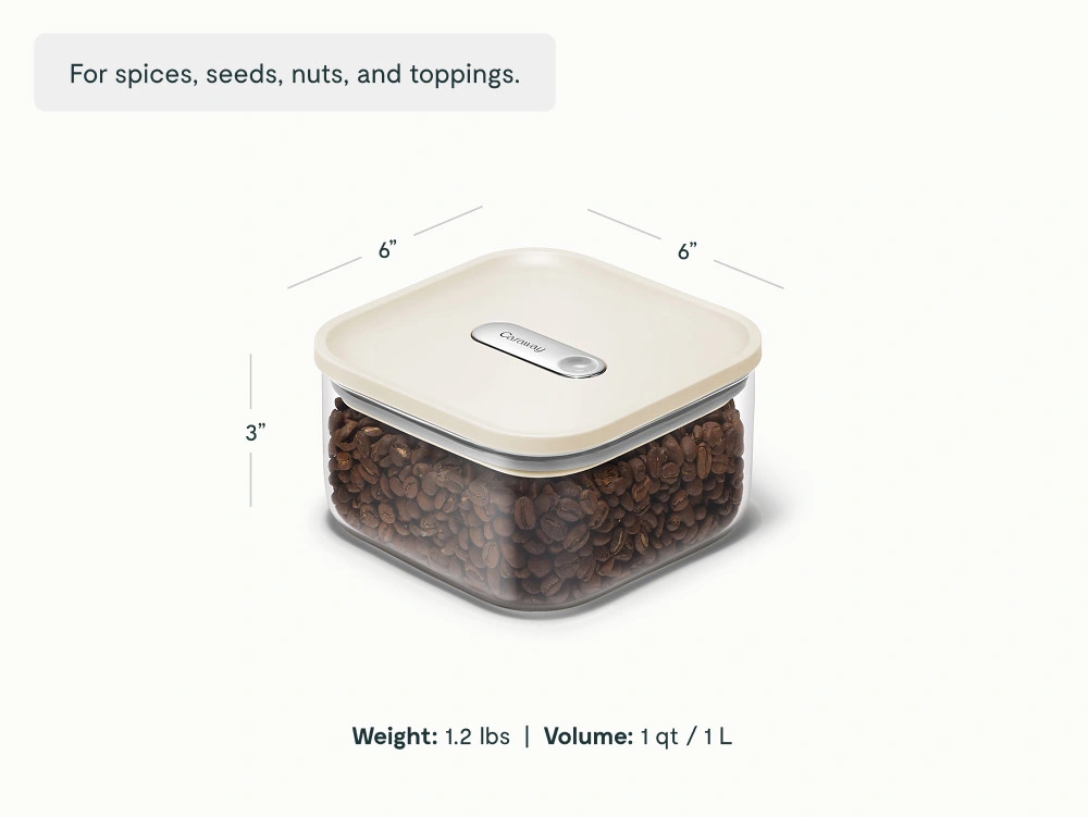 Caraway Small Glass Airtight Container 1 qt