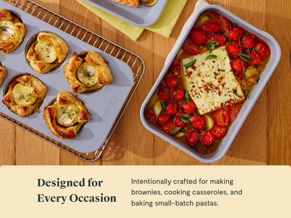 Caraway Small Rectangle Pan – Non-Toxic Ceramic Non-Stick, Oven Safe to 550°F