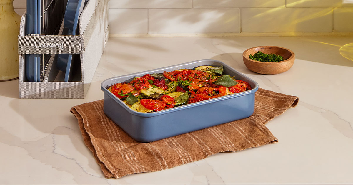 Caraway Rectangle Pan Trio — 13x9" Pan & Two 9x6.5" Pans