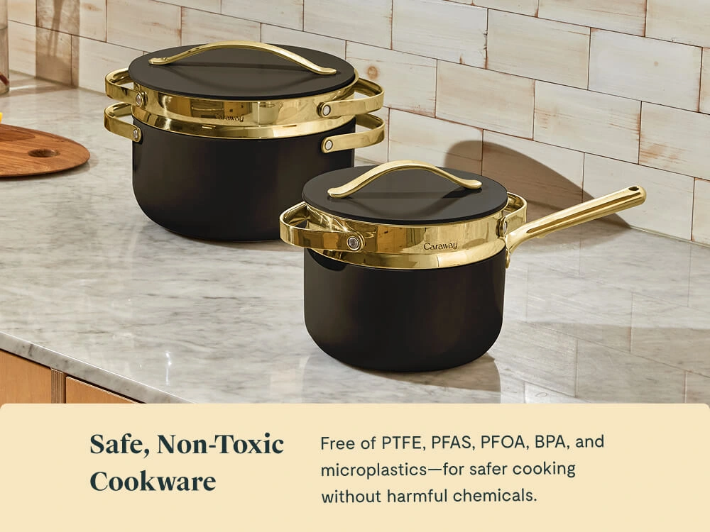 Caraway Steamer Duo – Modular Stainless Steel Steamer Basket for 3 qt Sauce Pan & 6.5 qt Dutch Oven