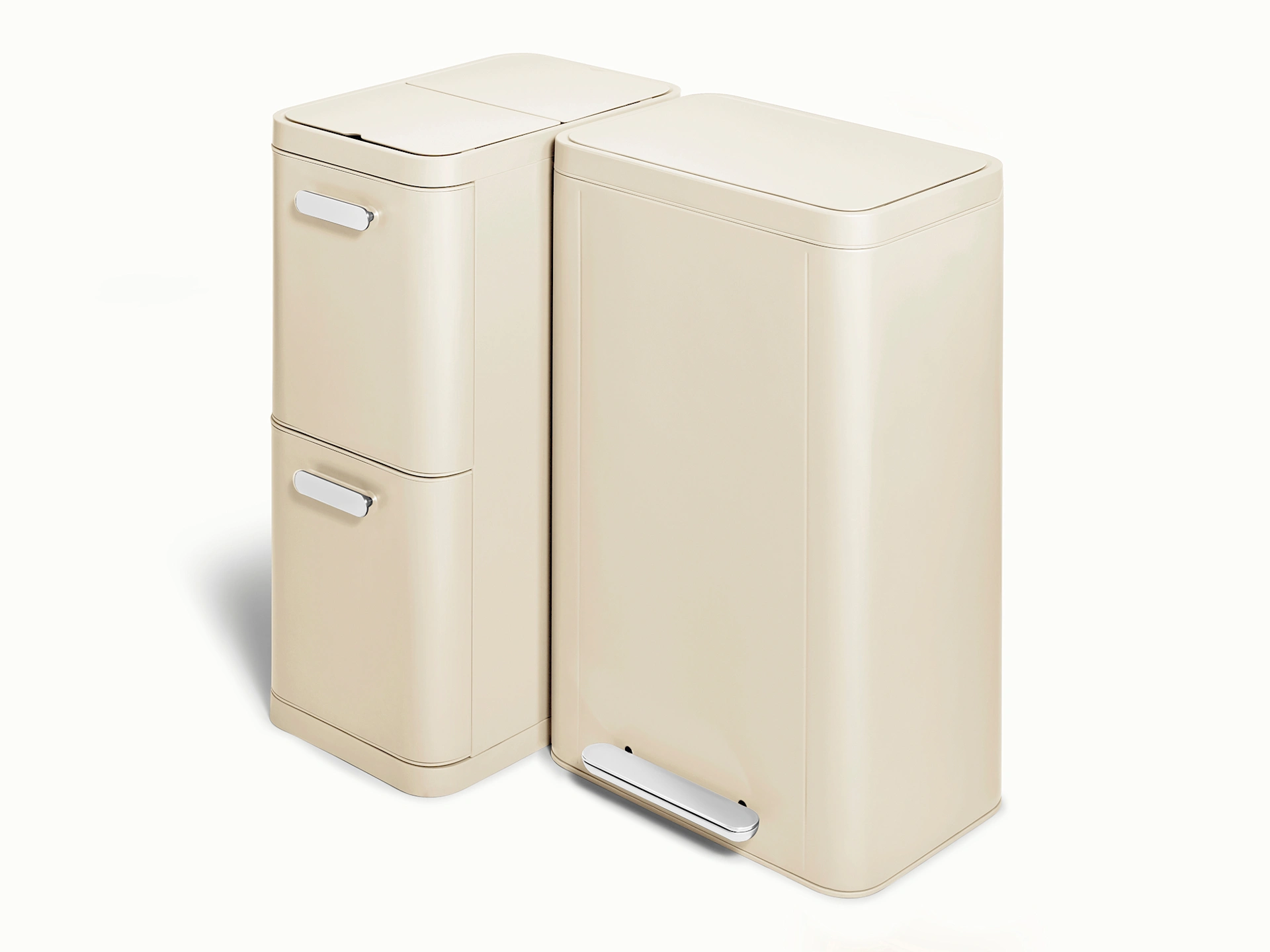 Caraway Trash & Recycling Duo (Rectangular) — 13 Gal Capacity, Fingerprint Resistant