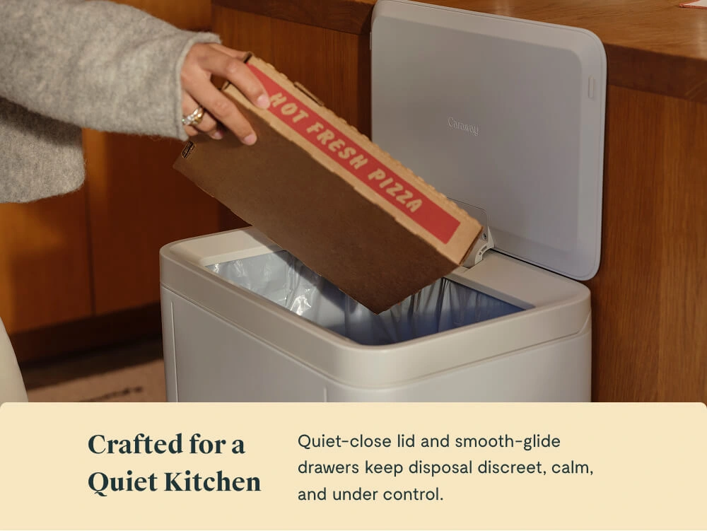 Caraway Trash & Recycling Duo (Rectangular) — 13 Gal Capacity, Fingerprint Resistant