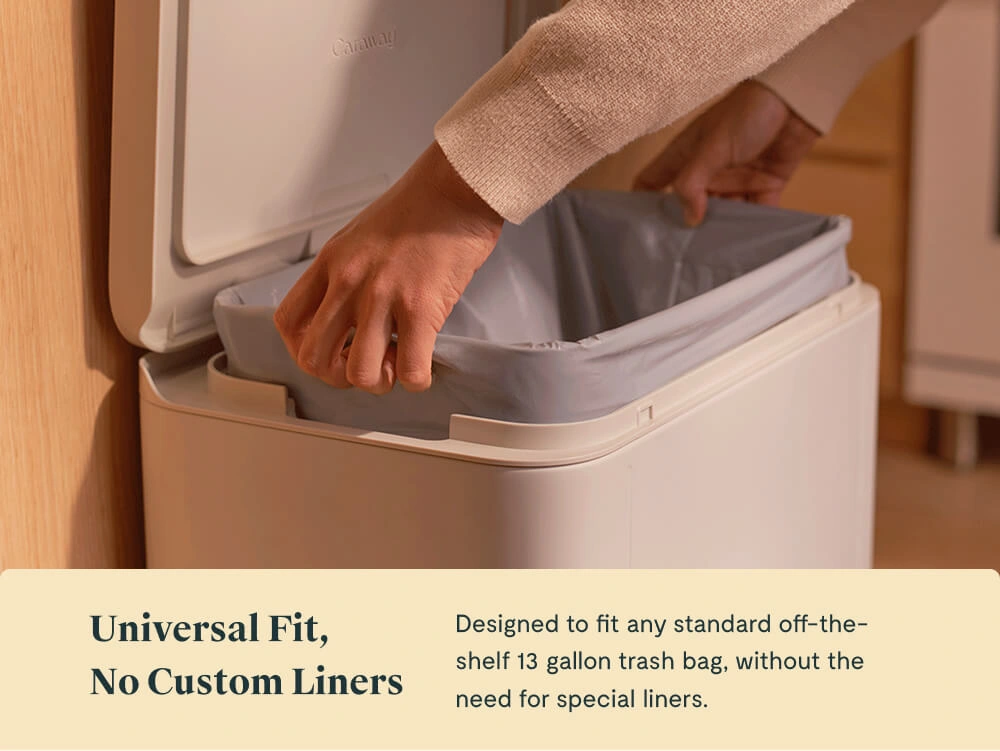 Caraway Trash & Recycling Duo (Rectangular) — 13 Gal Capacity, Fingerprint Resistant