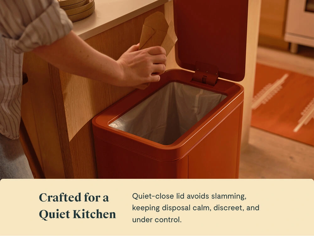Caraway 45L Slim Step Trash Can (13 Gal)