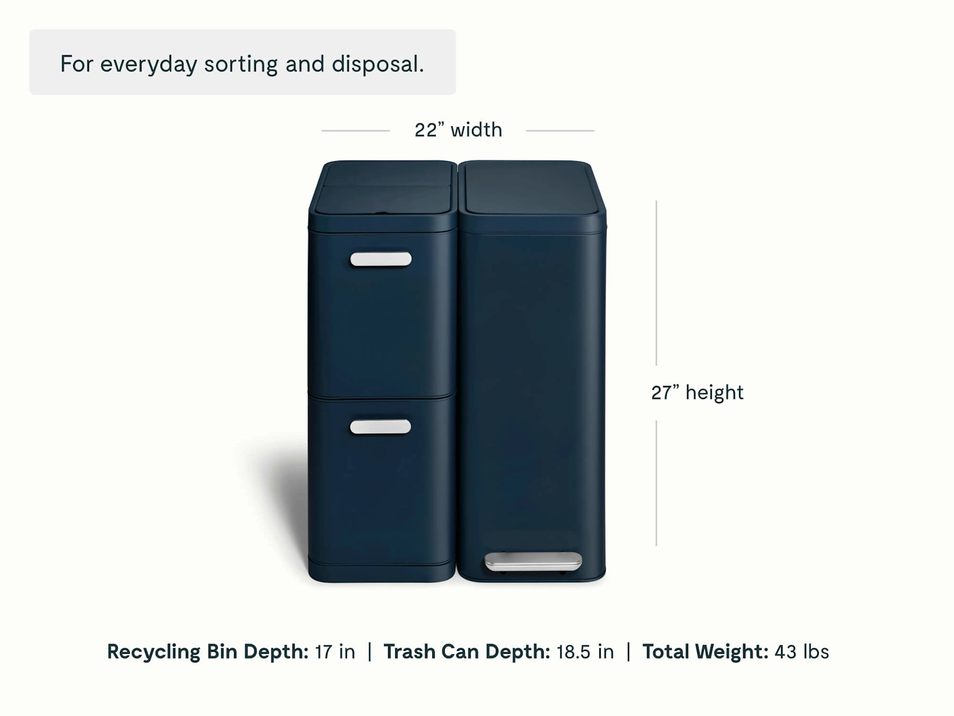 Caraway Slim Trash & Recycling Duo